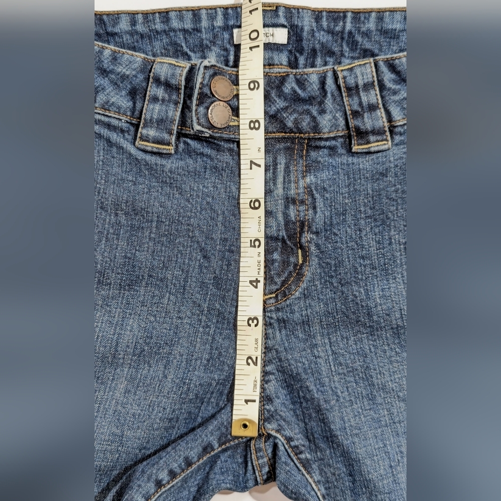 Liz Claiborne Women's Denim Stretch Capris, Size 4 Cropped Blue Jeans Mid-Rise - Picture 4 of 9
